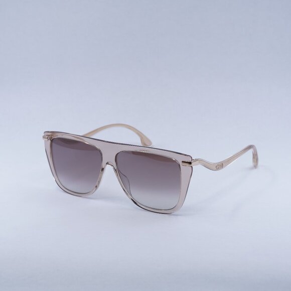 Jimmy Choo SUVI/S FWM/NQ Sunglasses Pink/Gold Aviator Frame, Brown Lenses